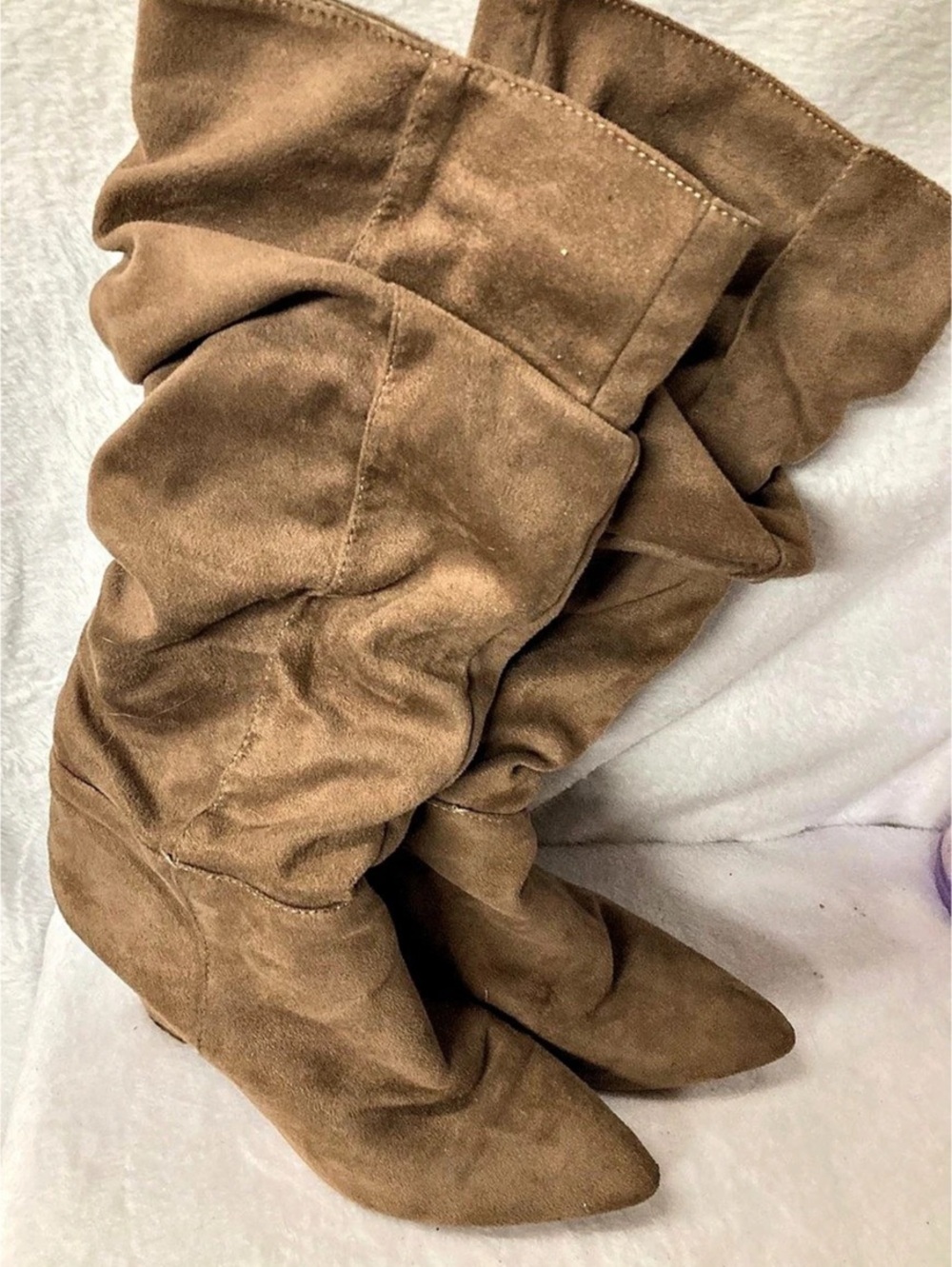 Brown Over-the-Knee Heeled Boots